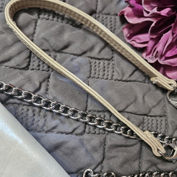 HOBO Cream Leather Wristlet with Chain Strap - Picture 2 of 16